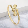 Nefertiti Gold Bangle Bracelet Elegant Egyptian Queen Jewelry Gift for Her