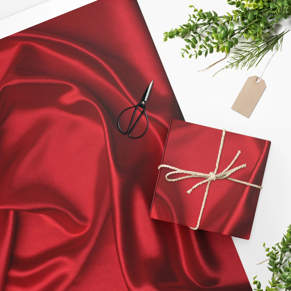 Red Velvet Wrapping Paper Elegant Christmas Gift Wrap for Luxury Holiday Presents