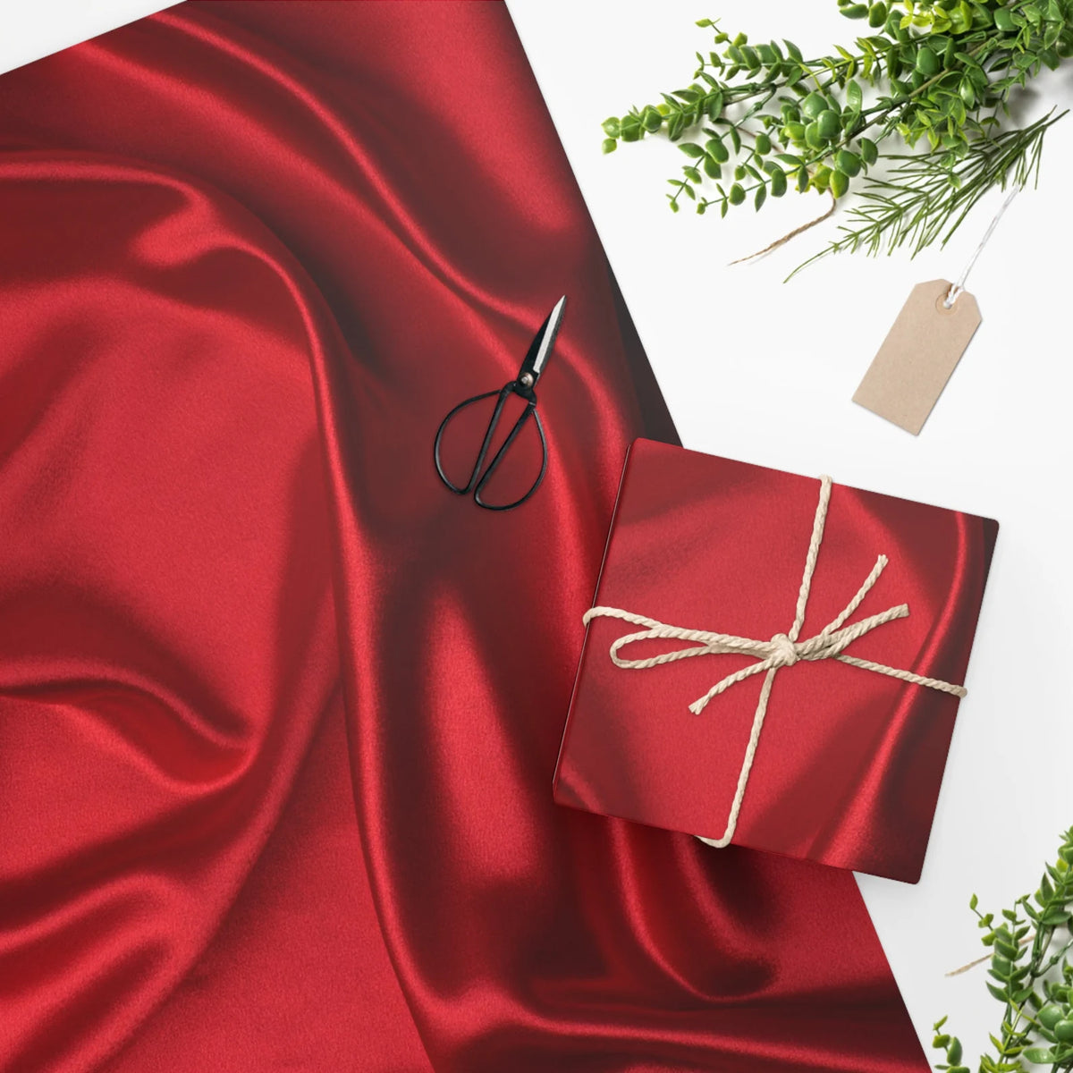 Red Velvet Wrapping Paper Elegant Christmas Gift Wrap for Luxury Holiday Presents
