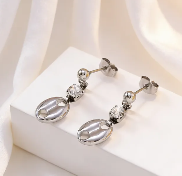 Mariner Link Bracelet | Crystal Rhinestone Chain | Stainless Steel Statement Bracelet